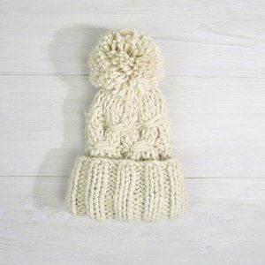 🥰WB Cable Sweater Knit Beanie with Pompom